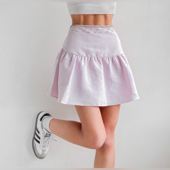 LoveShackFancy Lively Embellished Mini Skirt - Picture 2 of 12